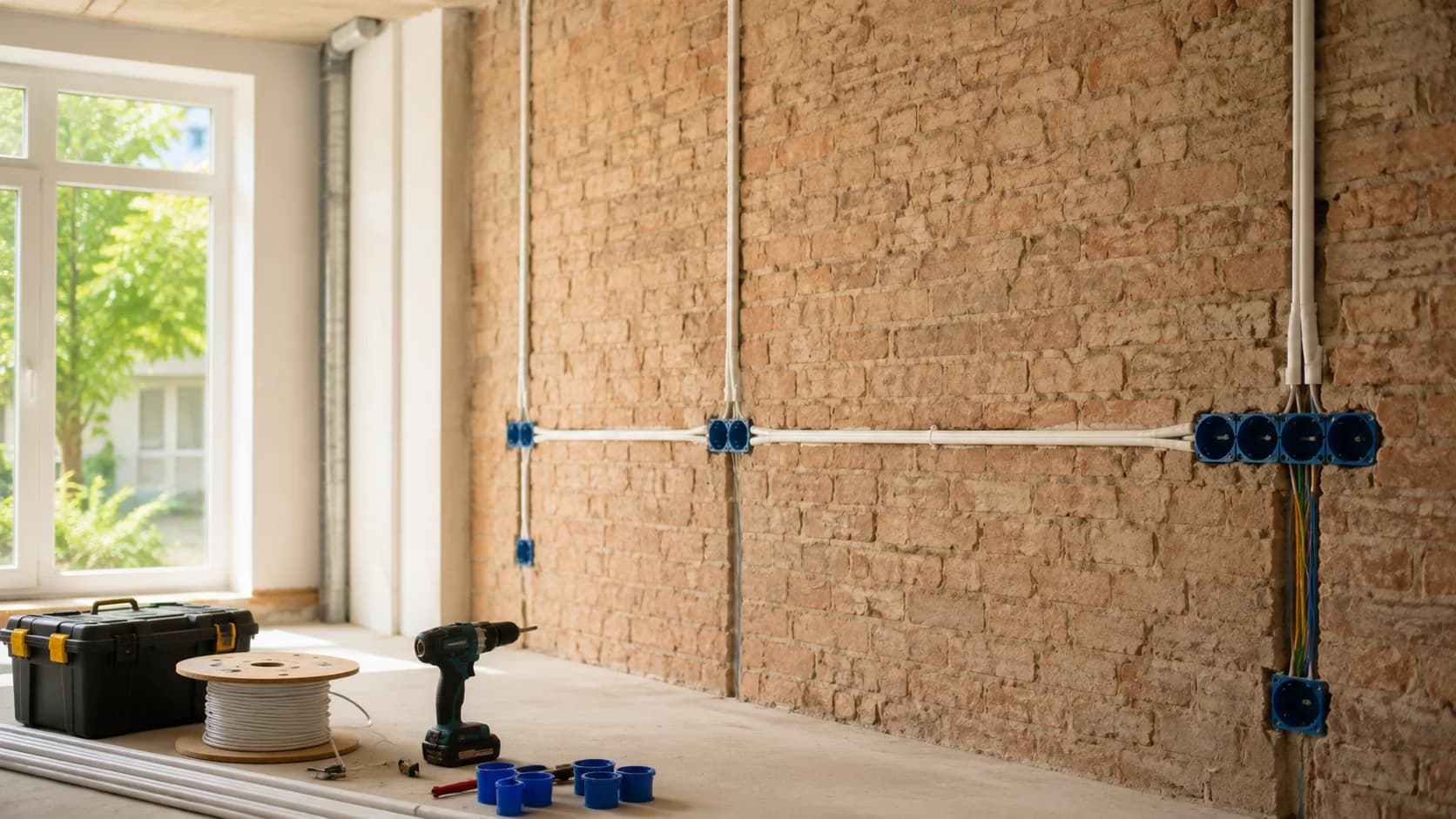 Elektrotechnische werkzaamheden tijdens een verbouwing